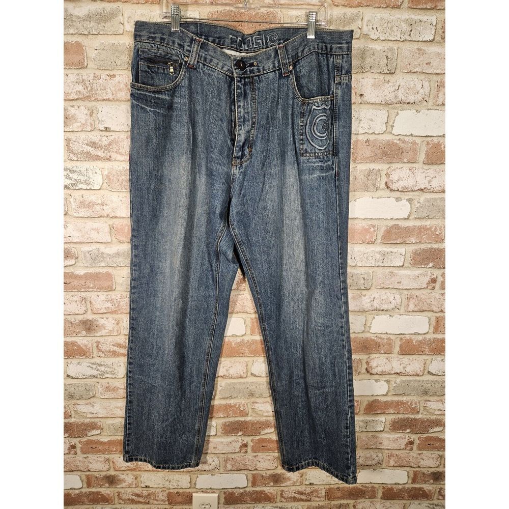 Coogi Australia Men's C69 Embroidered‎  Baggy Jeans 38x32 - Picture 2 of 15